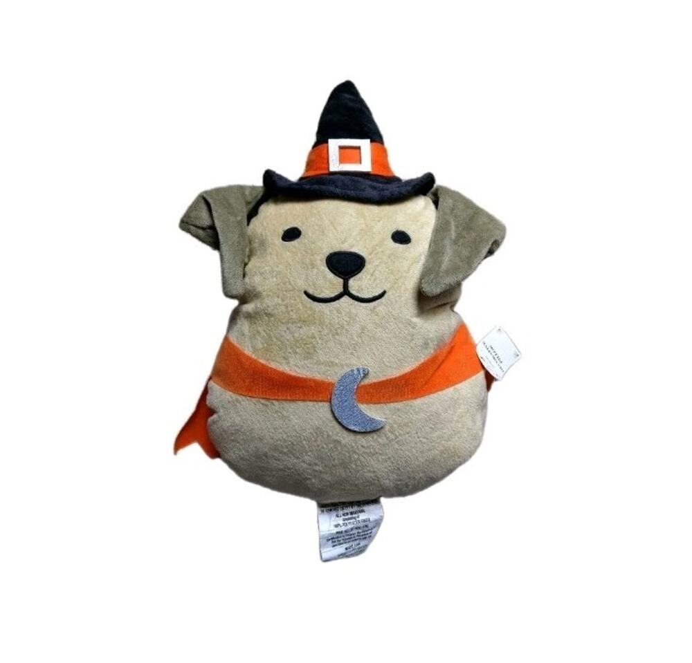 NWT Hyde & EEK! Dog Witch Halloween Throw Pillow Plush 15" x 9"